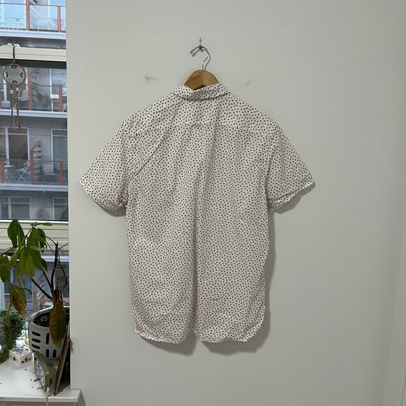 Banana Republic Men's Diamond Print Button Up Camden Fit Top Size Large - Picture 3 of 4